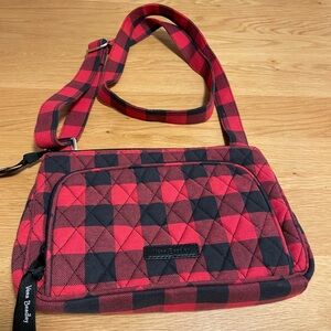 Vera Bradley red plaid crossbody bag